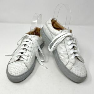 Greats Womens Brooklyn White Leather Lace Up Sneakers SZ 7.5 Gray Outsole